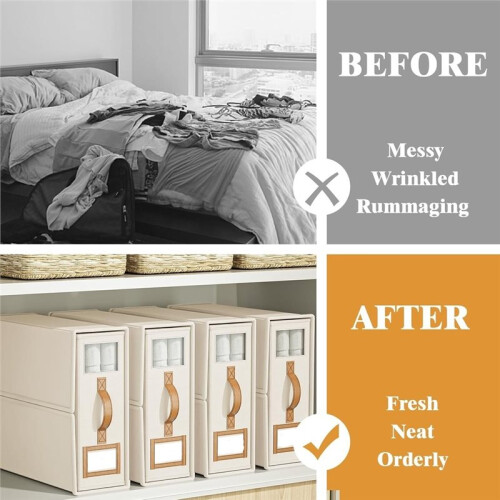 1set Foldable Fabric Storage Boxes, Ideal for Sheets, Duvet Covers, and Pillowcases,Bed Sheet Organizers 2