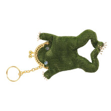 Charming Frog Coin Purse, Kiss Lock Small Pouch Earbuds Keychain Bag Charm, Cute Amphibian Accessory Container
