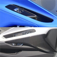 Window Lift Panel Cover Trim for Corvette C8 Coupe 2020-2024 Real Carbon Fiber Interior Accessories