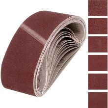 Bande Abrasive à Grains Mixtes 3 X 18 Pouces (7,6 X 45,7 cm), 30 Pièces (5 de Chaque Grain: 40/60/80/120/150/240), pour la Coutellerie et le Travail