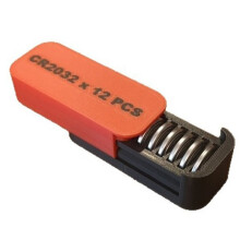 Aufbewahrungsbox für 12 Knopfzellenbatterien (CR2032) - 3D-Gedruckter, Tragbarer Organizer, Stoßfester Halter für Zuhause, Outdoor und Reisen