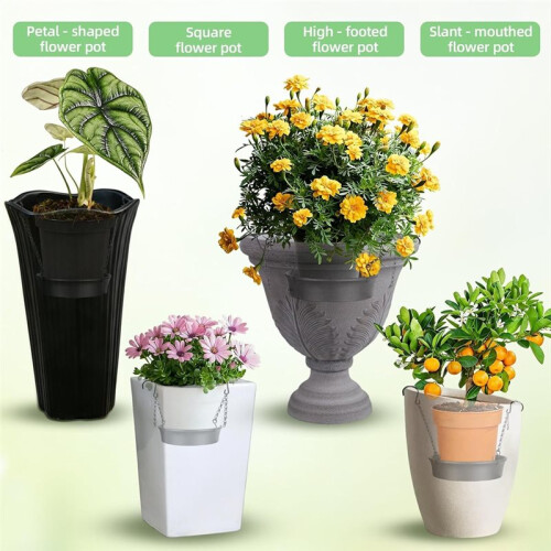 2pcs Adjustable Planter Inserts for Large Pots - Reduce Soil Filling with Sturdy PP Material for 10"-16" Planter 2