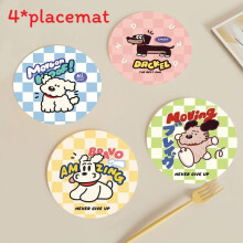 (12x12cm)Silicone Cartoon Coasters For Home And Office Durable Heatresistant Nonslip Drink Protectors