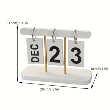 (White B)Minimalist Desk Calendar With Flip Pages For Home Office Gift Decoration