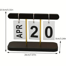 (Black B)Minimalist Desk Calendar With Flip Pages For Home Office Gift Decoration