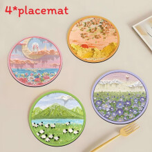 (22x22cm)Almofada de mesa de cerâmica com absorção de água e função antiderrapante para uso doméstico