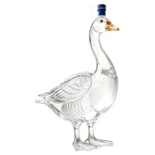 Bouteille de Vodka Sculptée en 3D pour le 30e Anniversaire, Bouteille de Vodka en Forme D'Oie Sculptée en 3D, Bouteille de Vodka Transparente de 350