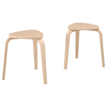 IKEA KYRRE Wooden Stool Set of 2 Birch