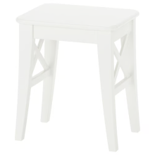 IKEA ROSENTORP Wooden Stool White
