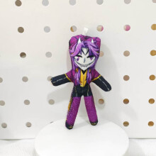 (Purple Chain)The Freak Circus Pierrot Jester Plush Dolls With Cotton Material For Gift And Purposes Display