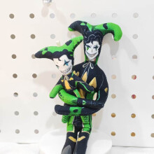 (Green Large)The Freak Circus Pierrot Jester Plush Dolls With Cotton Material For Gift And Purposes Display