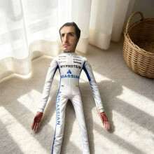 (Style C)F1 Driver Plush Toy With Internal Frame For Kids Room Decor Collectibles And