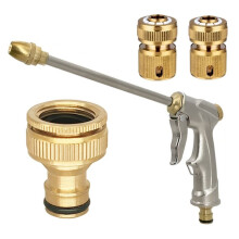 High-Pressure Spray Gun Kit - Powerful Garden Watering Hose Nozzle, Sprinkler Car Wash Wand, and Cleaning Tool