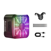 WEST BIKING Bicycle Brake Sensing Tail Light Rechargeable LED Rear Lamp High Brightness Warning Light