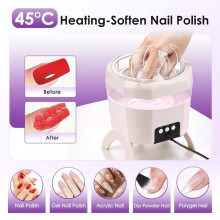 Removedor de Unhas de Gel Elétrico com Lâmpada UV, Secador de Unhas com Ventilador, Cuba Aquecida A 45C, Ferramenta Dobrável para Manicure, Plugue