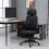 (Black, Foam) High-Back Adjustable Office Chair, Black 2