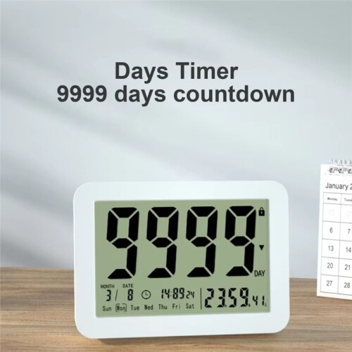 Large Screen Electronic Countdown Digital Timer 9999-Days Count Down Clock Classroom Timer Retirement Countdown Timer 1
