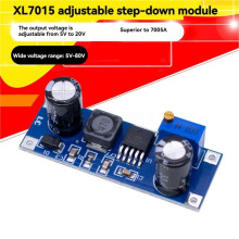 5 Stück XL7015 --, Einstellbares Abwärtswandlermodul, 5 V-80 V Weitbereichseingangsspannung