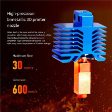 For X1/X1C Upgrade Hotend Kit One-Piece Bimetal Hardened Steel Nozzle Hot End 0.4mm with Fan 3D Printer Parts