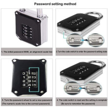 Outdoor Padlocks 2 Pack Gym Locker Lock 4 Digit Heavy Duty Combination Padlock Easy Read Resettable Numbers