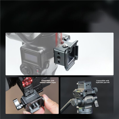 NATO Rail to AKA/Swiss Quick-Release Adapter, Camera Cage Dedicated Safety Locking Camera Conversion Base 1