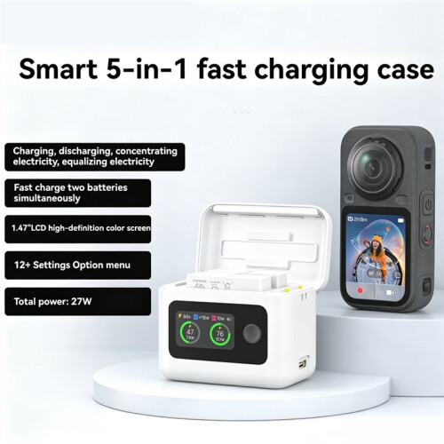 For  X6 Fast Charge Case 5in1 Charging Box 1.47 LCD Display Charge Accumulation and Equalization Mode C 2