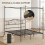 Homcom HOMCOM Canopy Bed Frame King Size, Metal Platform Bed Frame, Black 6