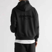(White, S 1pcs) ESSR NTOFFEA GOD Hoodie High Street Oversized Unisex Sweatshirt with Pockets IAESSE