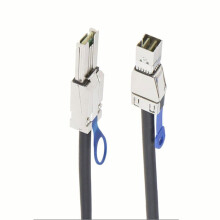SAS HD SFF 8088 to SFF 8644 Internal Server Cable IC Chip 6Gbps High Speed Data Cable Black Flat Connector 2m
