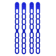 4 Stück Silikon-Topfdeckel-Fixiergurt für Minimalistische Aufbewahrung Von Yogamatten, Vorhängen und Mehr Blau