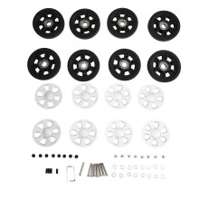 8 Sztuk Kółek do Bagażu Wymiennych 55x12mm z Cichym Łożyskiem do Wymiany w Walizce Podróżnej Srebrne