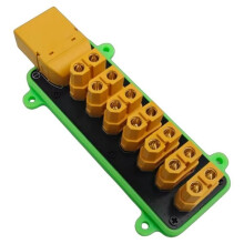 100A Load Current 1-to-7 Power Distribution Board XT90-to-XT60 PDB Module for RC Drone/Robotics Equipment W Hole