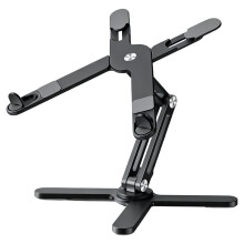 Universal 360 Rotating Laptop Stand Adjustable Height Foldable X-Style Laptop Holder Portable Book Tablet Bracket