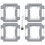 Mop Pads with Brackets Replacement for  Winbot W3 Omni Window Cleaning Robot Window Cleaning Rag Accessories 1