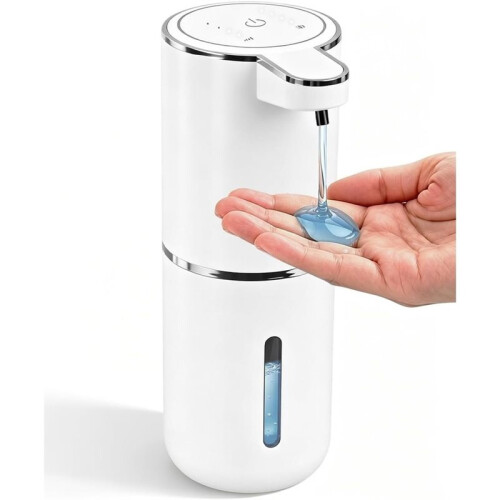 Automatic Soap Dispenser Touchless, USB Rechargeable Hand Soap Dispenser, 4 Adjustable,for Bathroom and Kitchen, White