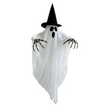 Halloween Dekoracje Zewnętrzne Wiszący Huśtawka Duch z Światełkami Straszne Wiszące Duchy na Werandzie Podwórku Drzewie Impreza