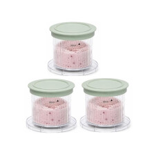 3PCS Instant Freeze Ice Cream Maker Dessert Cups Replacement Ice Cream Maker Bowl Set 0.5-Pint Freezer Cups with Lids A