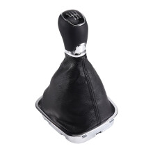 For 6C 2015-2018 Car 6 Speed Manual Gear Lever Stick Shift Knob with Gaiter Boot Car Accessories
