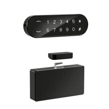 Touchscreen Electronic Cabinet Lock No Hole Drilling Drawer Lock Fingerprint Password Keyless Drawer Lock for Wardrobe