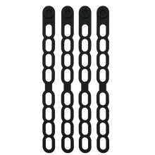 4 Stück Silikon-Topfdeckel-Befestigungsband für Minimalistischen Stauraum Von Yogamatten, Vorhängen und Mehr Schwarz