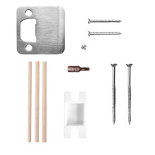 Extended Strike Plate 2-1/4" X 2-1/4", with Reinforced Torx/Star Screws & Bit, Door Extender Lip Striker