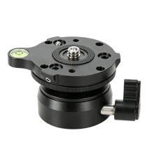 Base de Nivellement de Tête de Trépied Réglable, Niveau de Plaque Hémisphérique de Table à 15 Degrés pour Trépieds D'Appareils Photo DSLR 3/8"