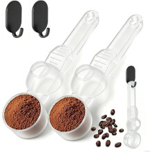 Kaffee- & Proteinpulverschaufel, 2 Stück Kaffeeschaufel mit Trichter, die ein Volumen Von 2 EL für Wiederverwendbare -Nachfüller Transparent