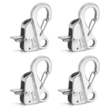 Stainless Steel Adjustable Length Sliding Rope Hook Boat Yacht Quick Release Clip Boat Bumper for Boat Docking
