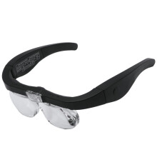 -Mounted Magnifying Glasses with 2 LED Lights USB Rechargeable, 1.5X-5.0X Magnifier for Reading & Watch Repair