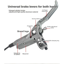 Z4 4 Piston Hydraulic Disc Brake, for Mountain Bikes Enlarged Hydraulic Cylinders Brake Calipers (Rear 1650mm) Titanium