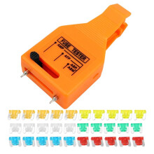 Automotive Fuse Tester with Assorted 5A-30A Blade Fuses, Portable Car Circuit Blade Fuse Detection Tool Repair Kit