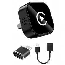 Wireless CarPlay & Android Auto Adapter, USB Wired Convert Wireless Dongle with Type-C Extension