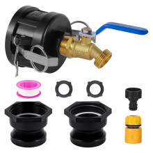 IBC Tote Slangadapter, 2" Cam Lock Aansluiting, 2 "Fijn, 275-330 Gallon IBC Tote Tank, 3/4" Mannelijke NPT Inlaat X3/4" Mannelijke GHT