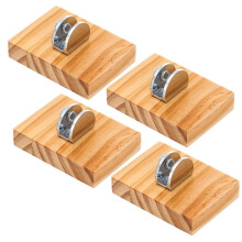 4-Pack Wood Adjustable Display Stands Picture Collectible Stand for Glass Display Art and Collectibles